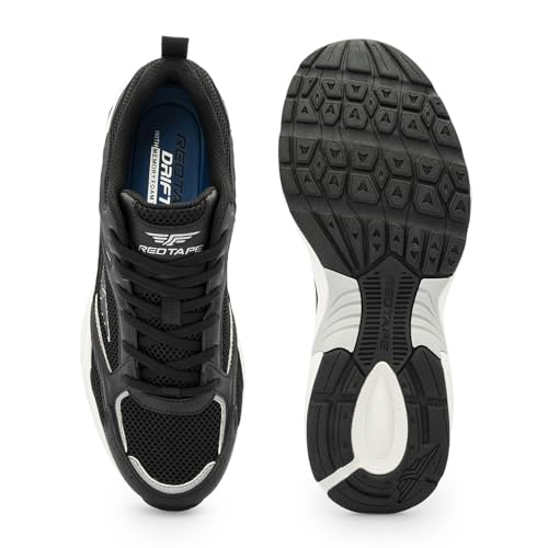 Image of Red Tape Men's Sneakers Grey Green Mesh Pu Round Toe Lace-Up