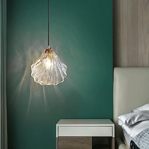 Lámpara colgante de vidrio en forma de concha de estilo industrial HAIDU 6