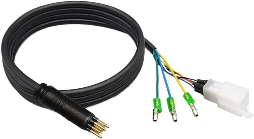 XIBANY Motorized Scooter Ebike Julet 9Pin Hub Motor Extension Cable Conversion Line Waterproof Ebike Motor Cable for Electric Bike Accessories Motorized Scooter (Color : 160CM Male)