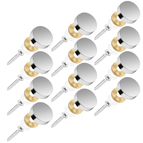 Mirror Screws, 12 PCS Stainless Steel Screw Cover Cap, 0.63