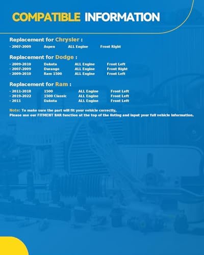 Image of PHILTOP 18B5055 Disc Brake Caliper Assembly Front Left For Ram 2011-2018 1500, 2019-2022 1500 Classic, Dodge 2009-2010 Ram 1500, Front Right for Dodge 2007-2009 Durango, Chrysler 2007-2009 Aspen