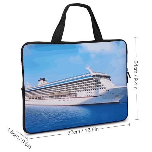 Housse PC portable 12 antichoc imprimé croisière maritime - 2