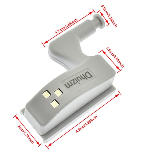 10Pcs Universal Cabinet Cupboard Hinge Led Light Sensor Light For Bedroom Kitchen Closet Night Lamp (Cold White) #TOP1
