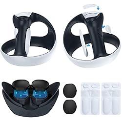 Lentes De Seguridad Antipolvo MoKo Kit de Accesorios Compatible con Playstation VR2, 1 Par de Protectores de Lentes PS VR2 Cubierta Lente Antipolvo & 2 Almohadillas de Silicona Antideslizante Agarre para Controlador PS VR2 Sense