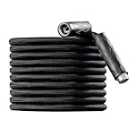HYDROSTEEL Garden Hose 100Ft Water Hose with Nozzle, 100 Ft Garden Hose with 3X Layer Metal Stainless Steel, Flexible and Lightweight, Non Kinking, Heavy Duty, 3/4 Fittings, Tuyau Arrosage, 500 PSI
