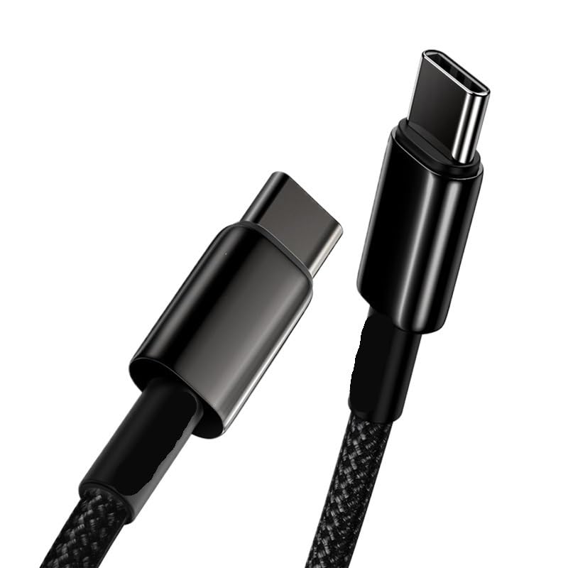Cable tipo C de 100 W para USB C PD de carga rápida*/ing Cha/*rger cable de alambre (azul oscuro, 1 m)