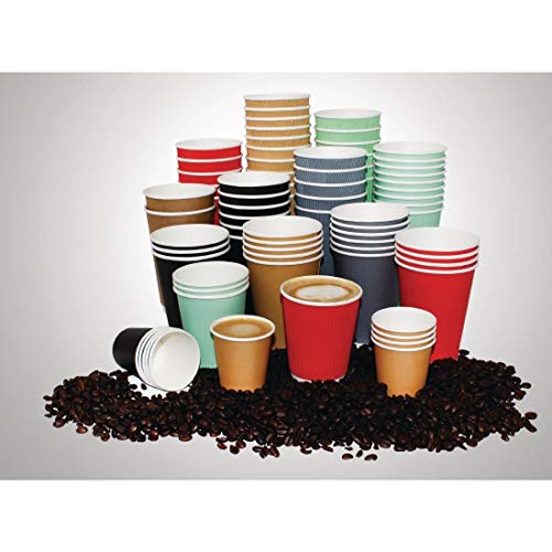 500x Fiesta Hot Cup Ripple Wall Charcoal 12oz Disposable Take Away Travel Main Image 500x Fiesta Hot Cup Ripple Wall Charcoal 12oz Disposable Take Away Travel Main Image