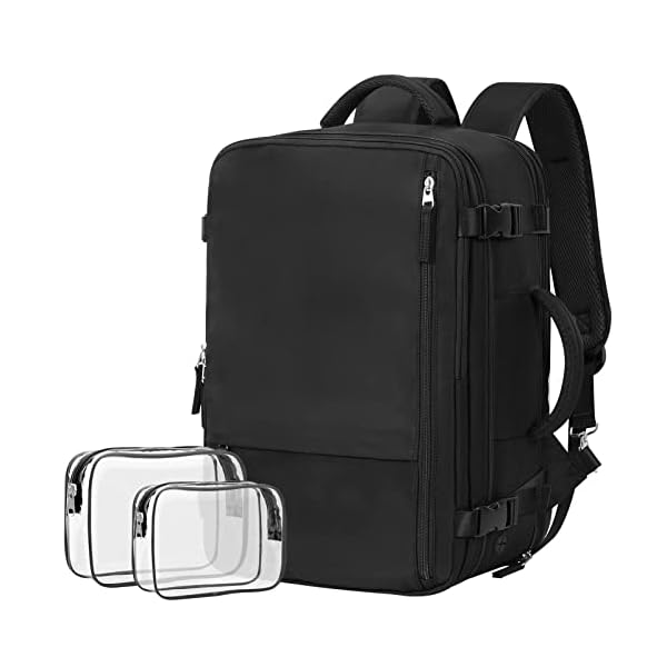 Travel-Backpack-For-Women-Men-Airline-Approved-Carry-On-Backpack-17-inch-Laptop-Backpack-Waterproof-Casual-Outdoor-Luggage-Weedender-Bag-Hiking-BackpackBlack Getravel Travel Backpack For Women Men Airline Approved, Carry On Backpack, 17 inch Laptop Backpack, Waterproof Casual Outdoor Luggage Weedender Bag, Hiking Backpack(Black)