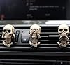 3 Pack of Skull/Skeleton Design In Car Air Fresheners | Vent Clip Design | Fill with Essential Oils | Universal fit to any Car | Funny Cute Goth Vehicle Interior Accessory | Detailed Faces #3
