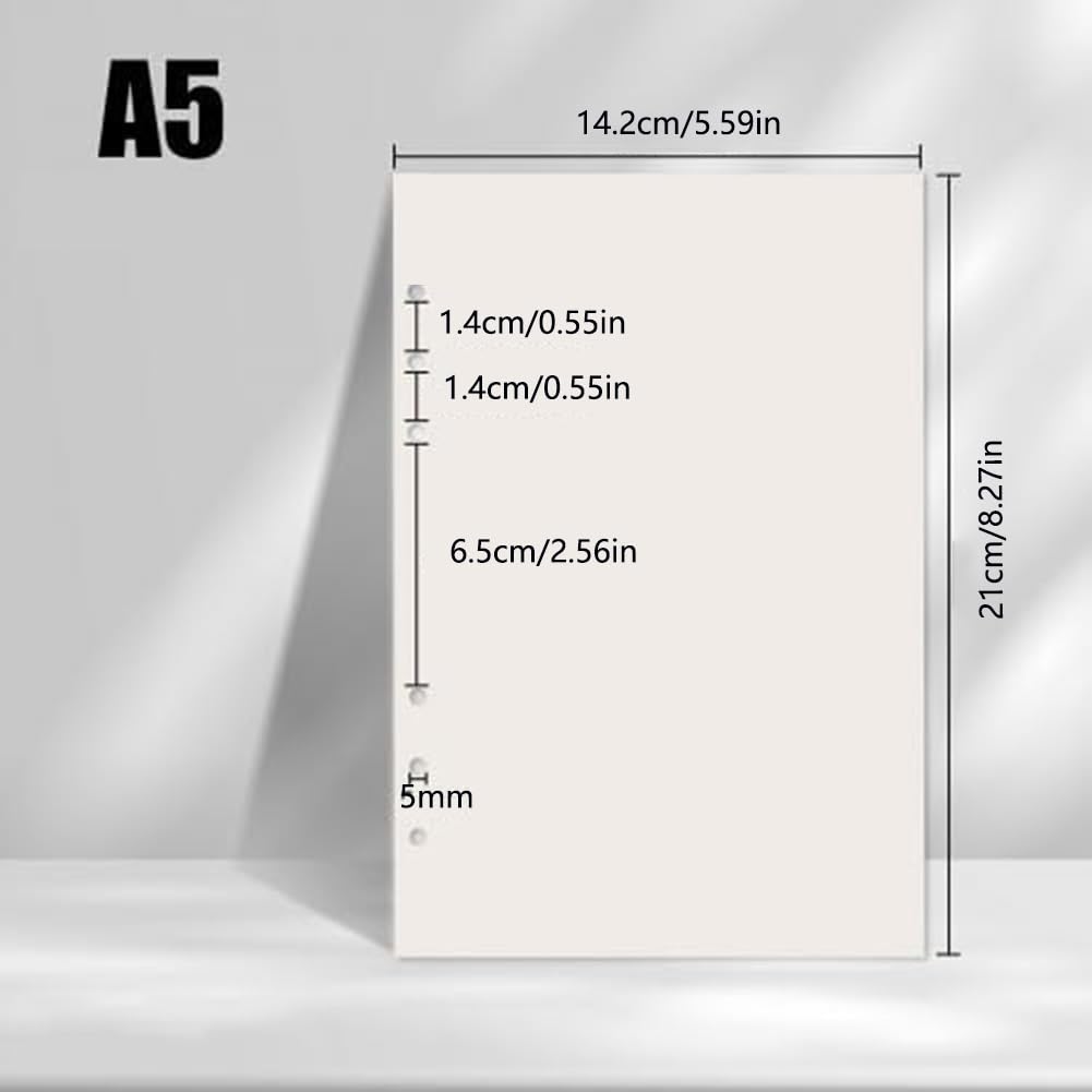 4 Confezioni Ricarica Carta A5 Righe - 180 Fogli Con Fori Per Raccoglitori Anelli, Ideale Per Appunti, Diari E Studio - Foto 7