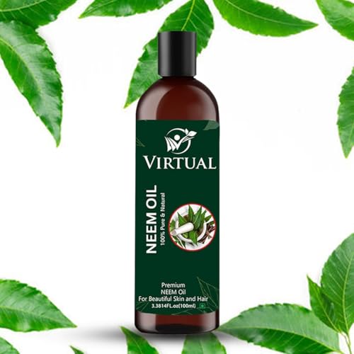 Image of VIRTUAL Pure & Natural Neem Oil For Skin, Face and Hair Care (100 ml)