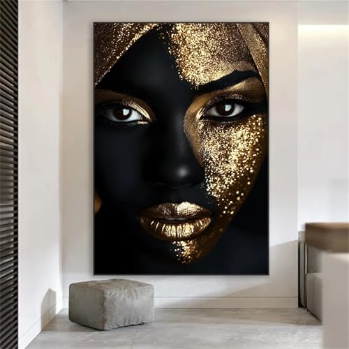 Art africain impressions sur toile femme noire tableau sexy 80x120