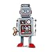 Giocattoli robot creativi creativi divertenti vintage robot meccanico robot giocattoli orologio a corto di vento giocattoli giocattoli per camminare radar robot giocattolo di latta con chiave blu