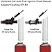 Flush Cleaner Adapter For Car Fuel Injector Tester Automotive Car Fuel Injector Nozzle Flush Cleaner Adapter DIY Cleaning Tool Kit Set for 12V 24V Auto Motorcycle EV ATV Boat