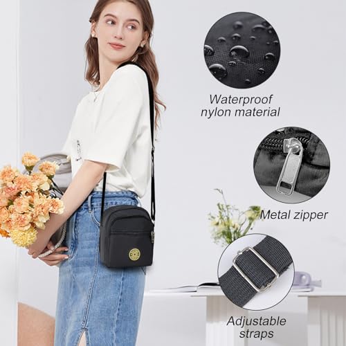Crossbody Bag, Crossbody Purse Shoulder Crossbody Bag with Multiple Zipper Pockets for Women, Crossbody Handbag3