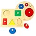 Tomaibaby Montessori Multiples Matières Puzzle Jumbo Knob Casse- Tête en Bois Tddler Forme Géométrique Puzzle pour Garçons Filles Enfants Apprentissage Sensorial Jouet Trier Forme Couleur