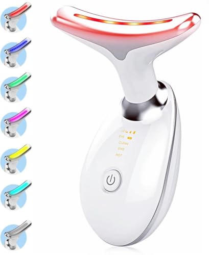 Image of KIMEE Face Massager, Anti-Aging Neck Eye Massager with 7 Colors 3 Modes, Facial Massager for Skin Care, Anti-Wrinkle Device for Slimming Face Electric Face Scrubber