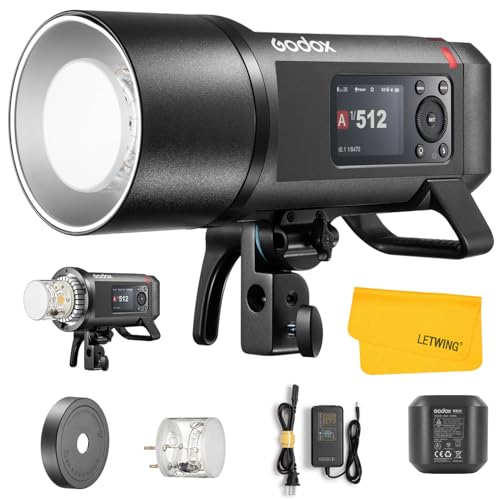 GODOX AD600Pro II Flash Strobe Extérieure, 2.4G 600Ws TTL Studio Flash HSS 1/8000s, 360 Flashs à Pleine Puissance, 40W Modéling LED Lampe, pour Canon Nikon Sony Olympus Panasonic Fuji Pentax