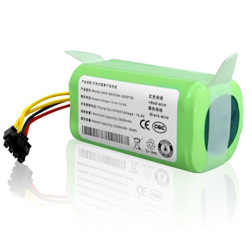 MXJFYY Batería de Repuesto de 14,4 V 2600 mAh Compatible con Conga 1290 y Conga 1390 1490 1590, batería para Robot Aspirador Summer P1S P2S y Proscenic Cocoa Smart 780T 790T