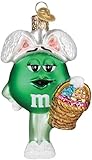 Old World Christmas M&M's Green Easter Glass Hanging Ornament