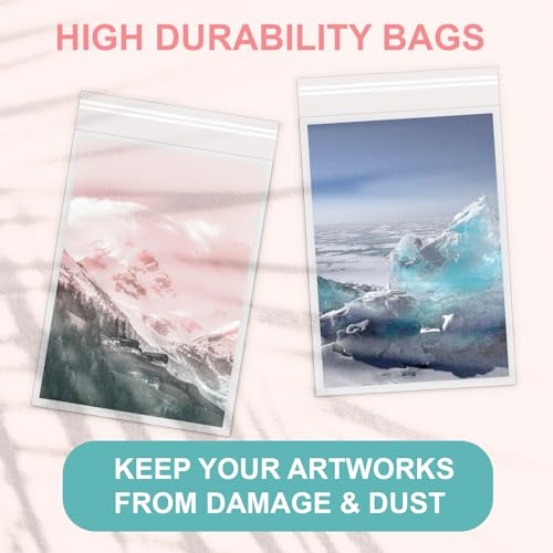 Somime Acid-Free Picture Sleeves, 100Pack Crystal Clear Storage Bags for 8x10 Art Prints, Pictures, Photos, Frame Mats (Bag Size: 8 1/2" x 10 3/8") by Somime - Image 3