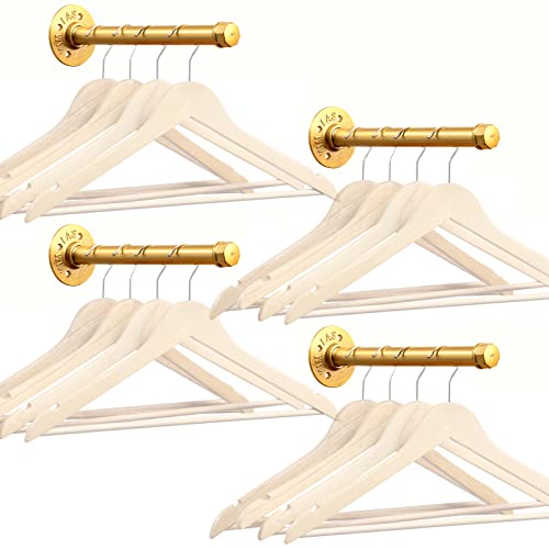12 Inch industrial pipe clothing rack, Heavy Duty Industrial Pipe Clothes Hanging Rod, Wall Mounted Garment Holder For Bedroom, Bathroom, Cabinet, Boutique, Clothing Store(Gold) 12 Inch industrial pipe clothing rack, Heavy Duty Industrial Pipe Clothes Hanging Rod, Wall Mounted Garment Holder For Bedroom, Bathroom, Cabinet, Boutique, Clothing Store(Gold)