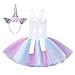CHICTRY Disfraz Princesa Unicornio para Niña Disfraz de Navidad Infantil Vestido de...