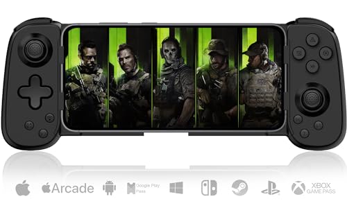 Joso Controlador de teléfono para iPhone/Android/PC, controlador inalámbrico para PS4/PS3/Switch Direct Play, controlador de juegos en la nube para Xbox, PlayStation, PC, Bluetooth Gamepad Joystick