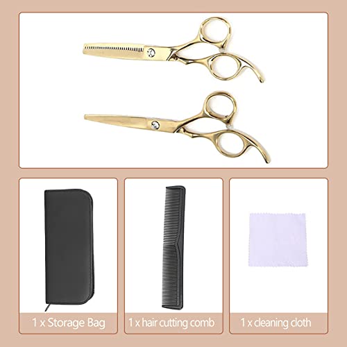 Kit de tesoura de corte de cabelo, conjunto de tesoura de corte de cabelo profissional tesoura de de