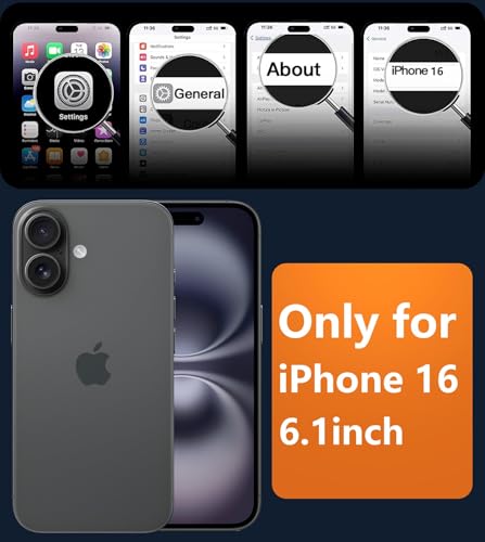 Image of FNTCASE for iPhone 16 Phone Case: Magnetic Translucent Matte Shockproof Slim Cell Phone Cover - Military Grade Drop Proof Hard Back Anti-Fingerprint Protective Case