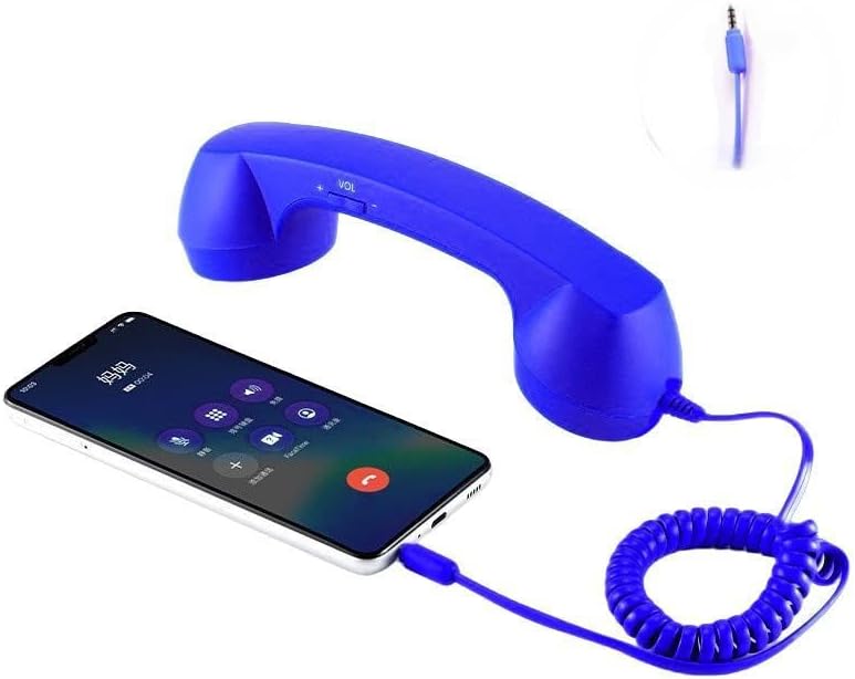 Nuevo teléfono retro 2026 - Compatible con iPhone, Android, dispositivos USB-CTipo-C, tecnología retro clásica para llamadas claras (azul-1)