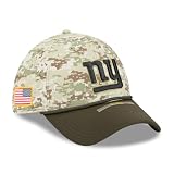New Era Unisex-Adult NFL 39THIRTY Green Digital Camo 2025 Salute to Service Primary Logo Stretch Fit Flex Football Cap Hat - New York Giants - Medium/Large