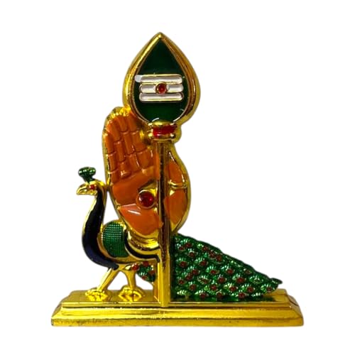 Image of Steel Murugan Vel Statue (8 cm) | Divine Lord Karthikeya Spear for Car Dashboard & Pooja Room Decor | Durable Red Vel Idol for Altar & Spiritual Gifting (Hand vel)