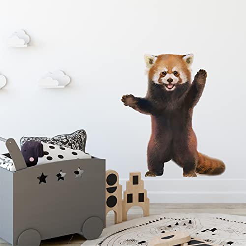 Vinilo decorativo panda rojo removible y resistente al agua miniatura 1