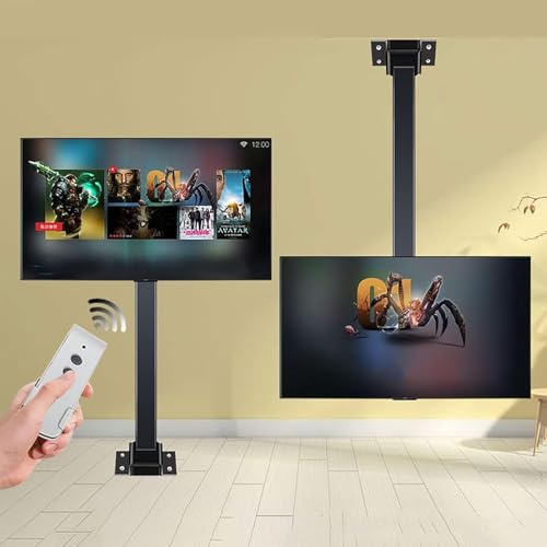 Support TV universel au plafond motorisé pour écran de 32 à 70 pouces