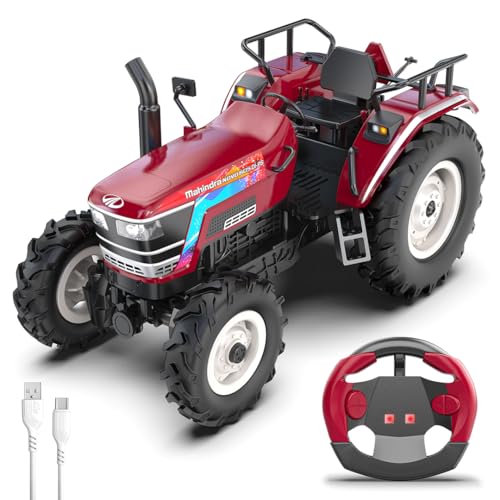 Image of Mahindra NOVO RC Tractor Toy for Kids | Remote Controlled Truck | Type-C USB Rechargeable | Original Licensed Model Vehicle | Gift for Boys & Girls 3+ Years