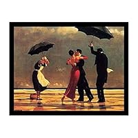 FRAMED Oversized - The Singing Butler by Jack Vettriano 34x26.75 Art Print Romantic Dancing with Umbrellas