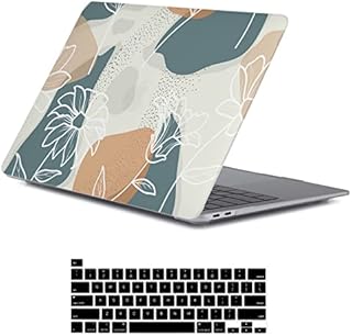 LanBaiLan Compatible for MacBook Pro 13 inch with Touch Bar 2022 2021 2020 2019 2018 2017 2016, M1 M2 Chip A2338 A2289 A2251 A2159 A1989 A1706 A1708, Laptop Hardshell Case & Keyboard Cover,Art Flower