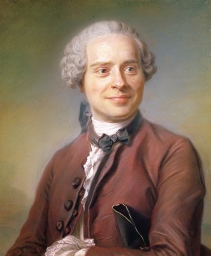 Toile Affiche de Peinture Portrait Philosophe Maurice Quentin De La Tour