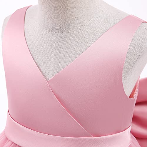 NNJXD Girl Pageant Party Dress Long Tulle Princess Flower Girls Wedding Gown3