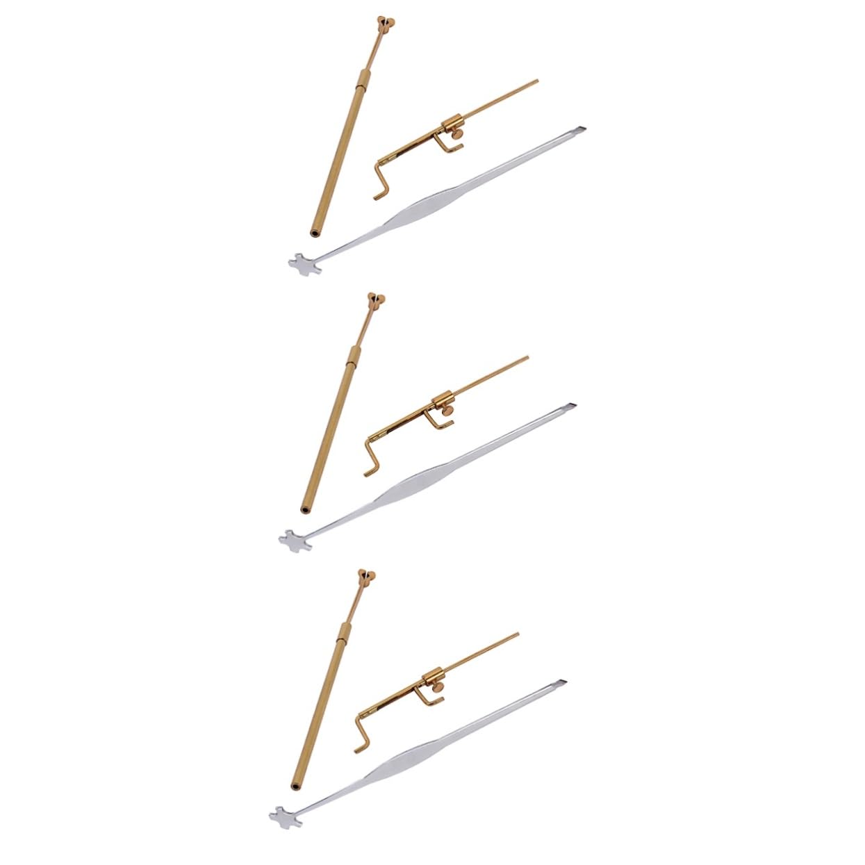 Toyvian 3pièces Kit Outils De Luthier Pour Réparation De Violon Ensemble De Fixation Et Mesure De Outils Légers Et Pour Musiciens Pour Ajuster La Hauteur Du Mât Sonore