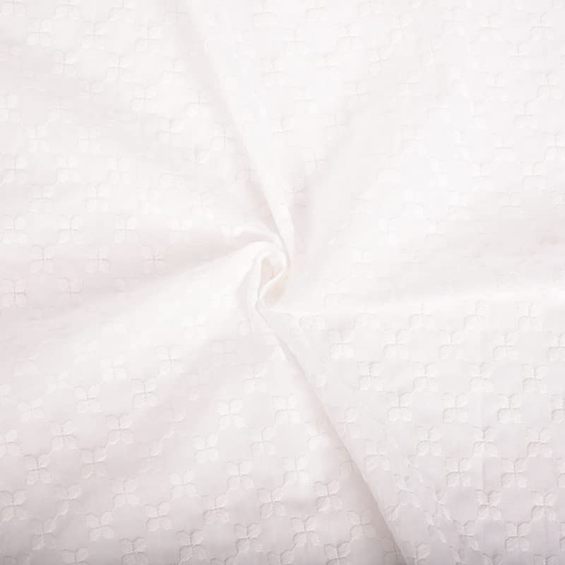 Cheval Blanc- Tissus-TISSU BRODERIE ANGLAISE - AU METRE-