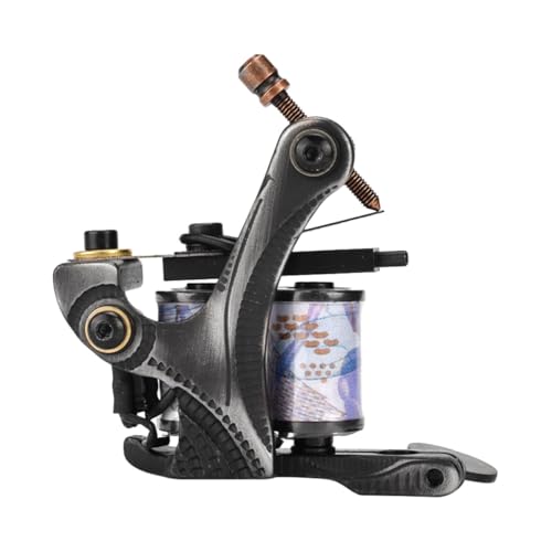 OFFIGAM Bobina Negra 10 Vueltas, Herramienta Ligera para Delineado y Sombreado, Motor de Bajas Vibraciones, Adecuado para Arte Corporal Profesional