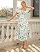 GRACE KARIN Womens Summer Floral Maxi Dress 2026 Flowy Wedding Guest Dress A Line Boho Dresses Fashion Clothing with Pockets Green Floral S