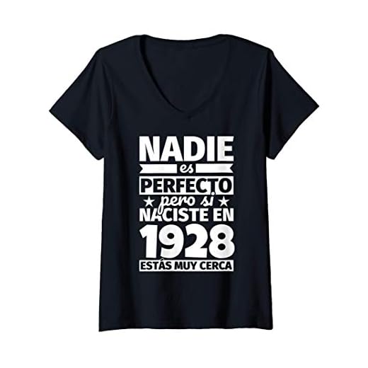 Mujer 1928 cumpleaños divertido regalo de cumpleaños Camiseta Cuello V