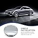 Gseigvee 4 PCS Car Tire Hub Center Decorative Cover, 75 mm x 20 mm ABS Plastic Integrated Snap-on Hub Cover, Quick Installation Accessories, Fits for The New Version of Mercedes-Benz B75 (Silver)
