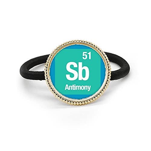 Antimonio Sb en tocado de goma para peinados de estética metal