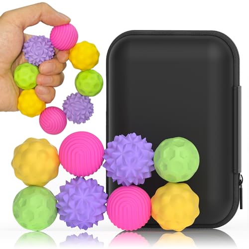 Silicone Magnetic Balls 4 PCS - Quiet Stress Relief Fidget Toy, Multicolor | Sensory Fidget Balls For Autism ADHD Anxiety, Quiet Office Desk Toy For Hands, Fun Gifts For Kids Teens Adults, Multicolor