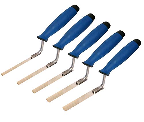 5 x Finger Trowel Set: 6, 8, 10, 12, 14mm Flat Stainless Steel, Rubber Handle (Set) 2 5 x Finger Trowel Set: 6, 8, 10, 12, 14mm Flat Stainless Steel, Rubber Handle (Set) - Image 2