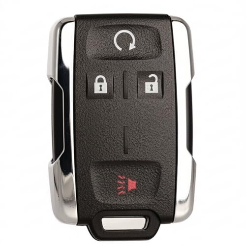 MechanMagic Key Fob Replacement Keyless Entry Remote Start Control Fits for GMC Sierra Chevrolet Silverado 1500 2500 3500 2014-2020 GMC Canyon Chevy Colorado 2015-2021 M3N32337100 Chrome Set of 1